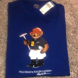 Royal blue polo teddy bear 🧸 tee